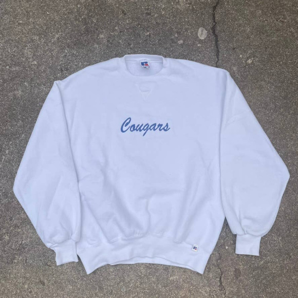 Vintage Russell Athletic Cougars Crewneck Men's Large - Picture 2 of 5